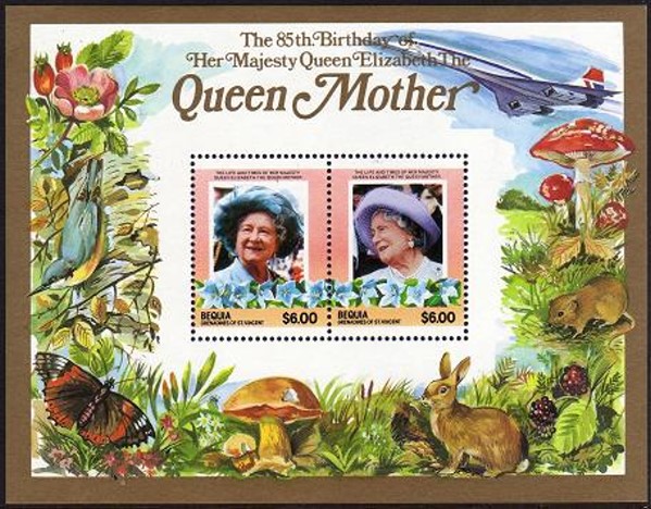 1985 Leaders of the World Life and Time of Queen Elizabeth $6.00 Souvenir Sheet 1985 Leaders of the World Life and Times of Queen Elizabeth $6.00 Souvenir Sheet